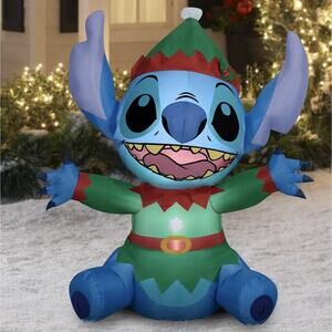 4.5 ft “Stitch” Elf Christmas Airblown Yard Inflatable Multicolor Disney LED New